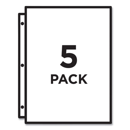 Avery Binder Pockets, 3-Hole Punched, 9.25 x 11, Assorted Colors, 5/Pack