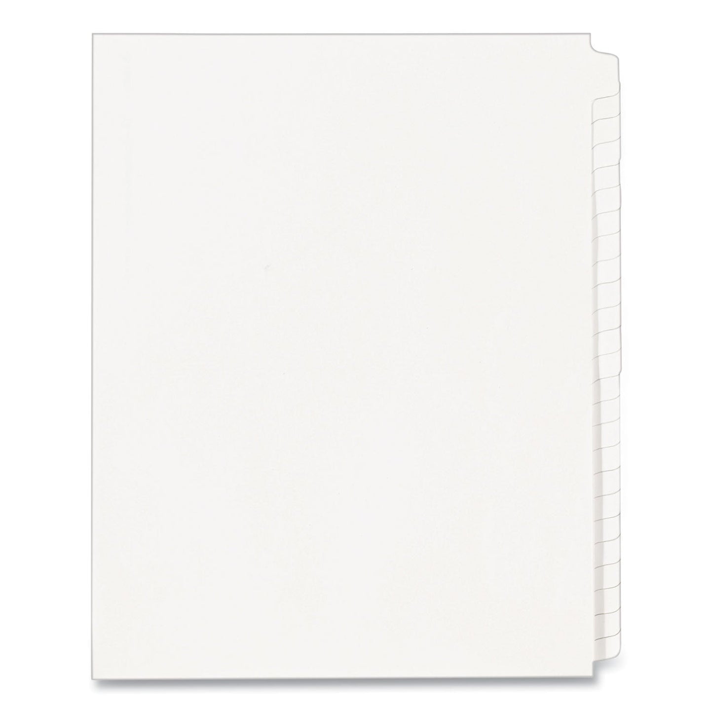 Avery Blank Tab Legal Exhibit Index Divider Set, 25-Tab, 11 x 8.5, White, 1 Set