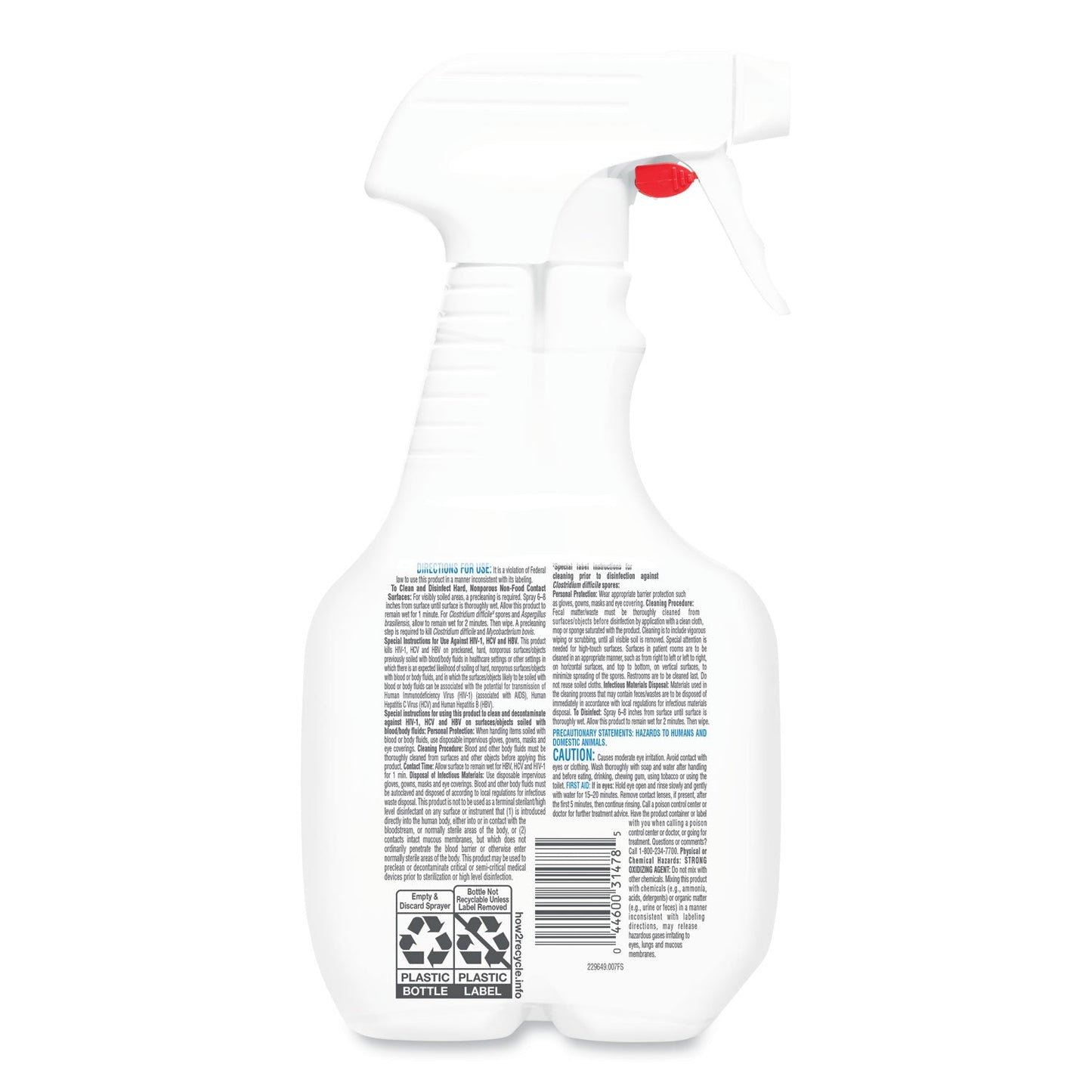 Clorox Fuzion Cleaner Disinfectant, Unscented, 32 oz Spray Bottle, 9/Carton