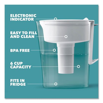 Brita Classic Water Filter Pitcher, 40 oz, 5 Cups, Clear