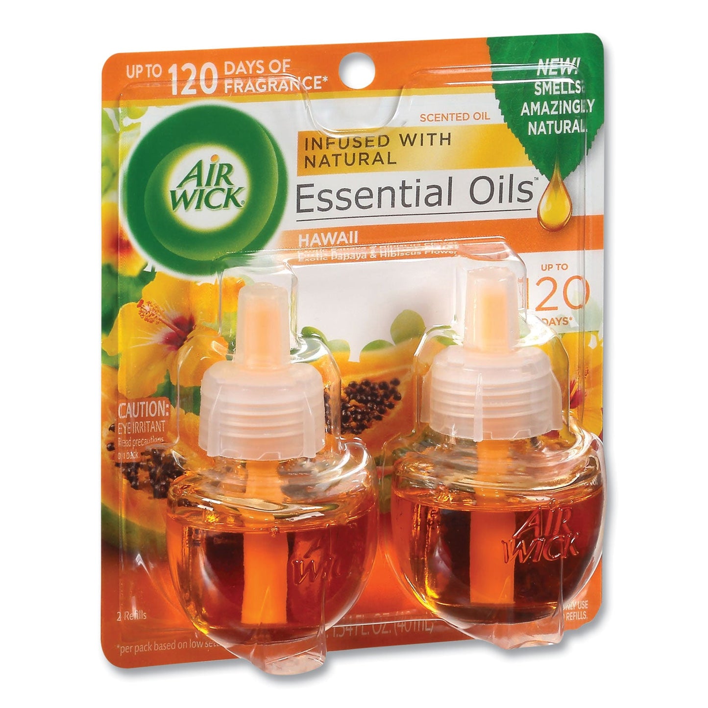 Air Wick Scented Oil Twin Refill, Hawai'i Exotic Papaya/Hibiscus Flower, 0.67 oz