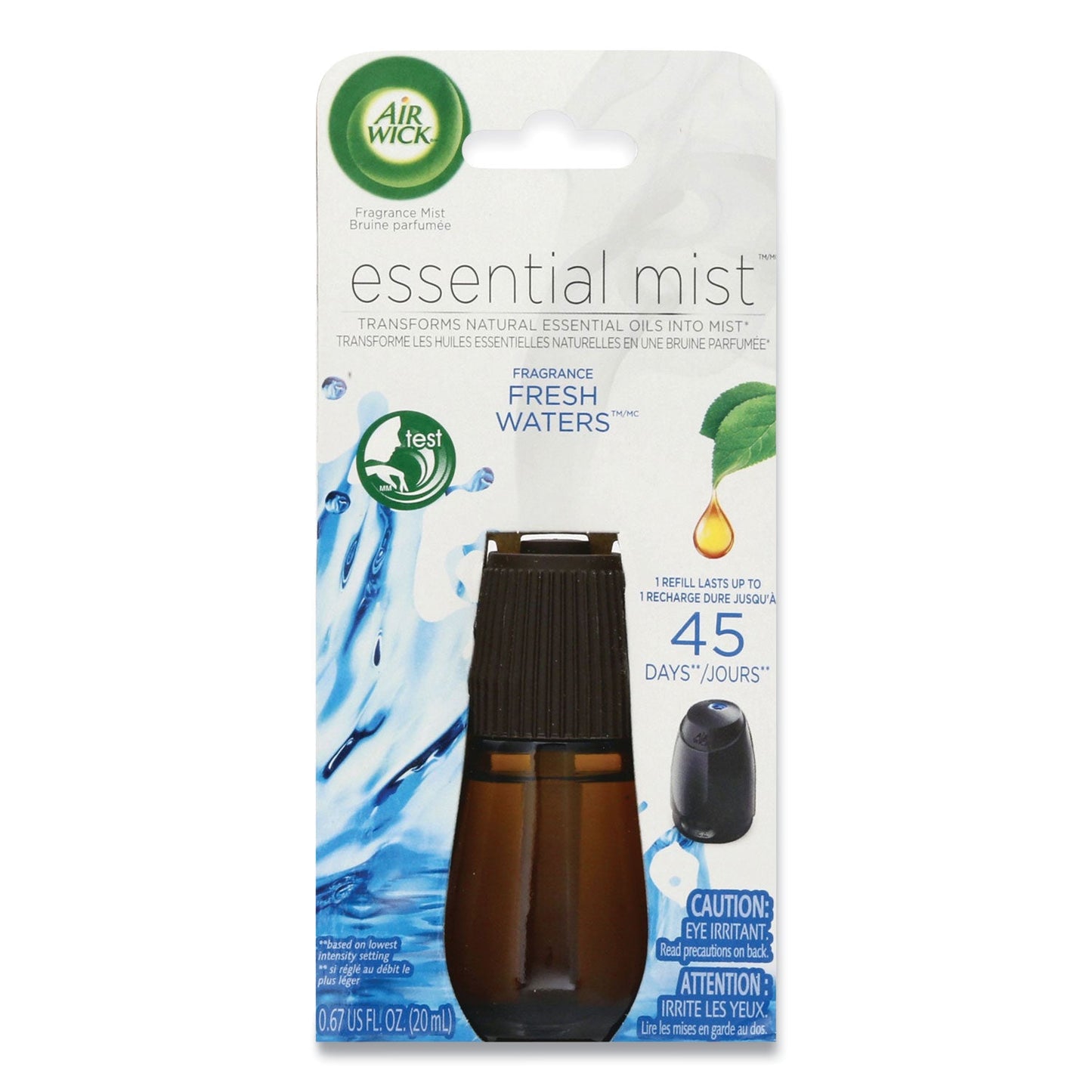 Air Wick Essential Mist Refill, Fresh Water Breeze, 0.67 oz Bottle, 6/Carton