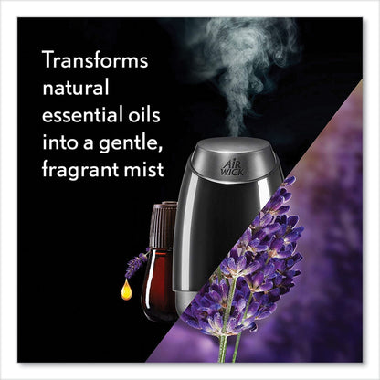 Air Wick Essential Mist Starter Kit, Lavender and Almond Blossom, 0.67 oz Bottle, 4/Carton