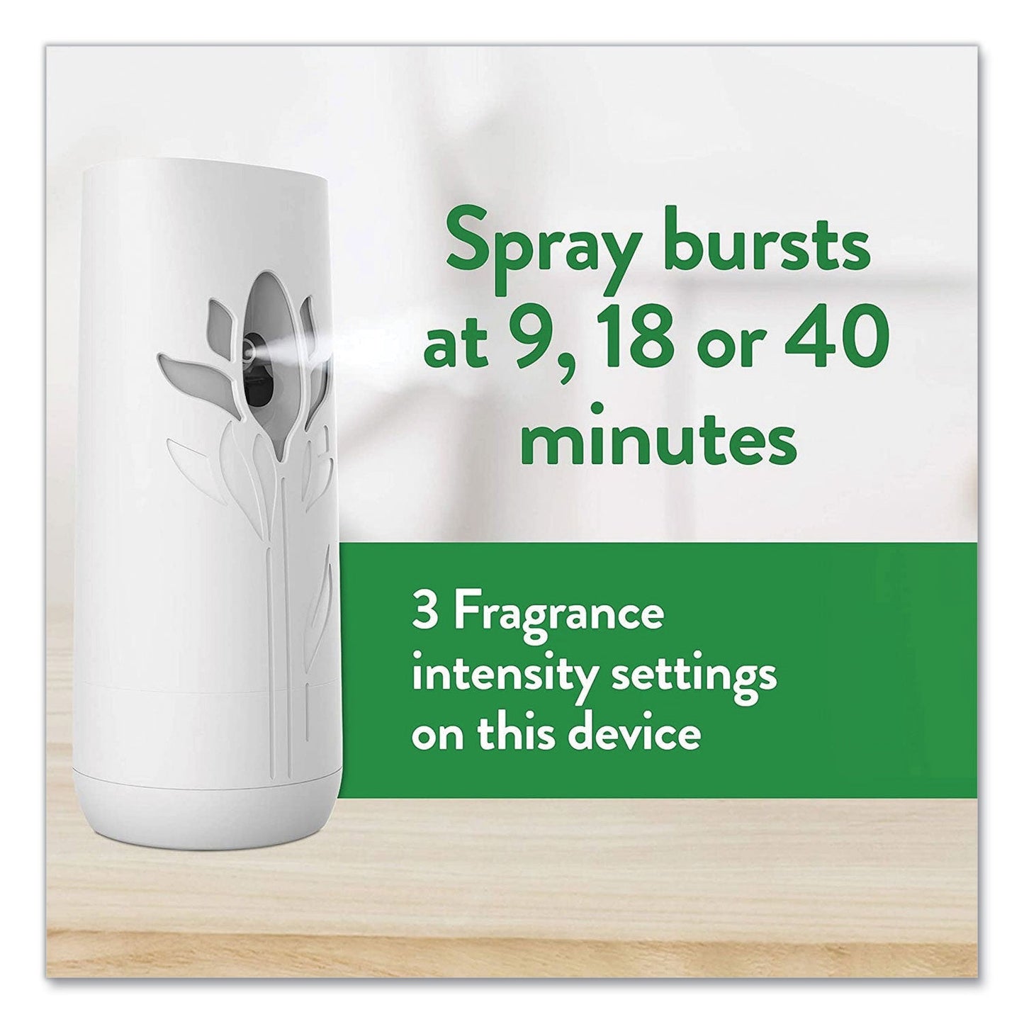 Air Wick Freshmatic Ultra Automatic Pure Starter Kit, 3.19 x 8.44 x 7.75, White/Gray, Tropical Flowers, 4/Carton