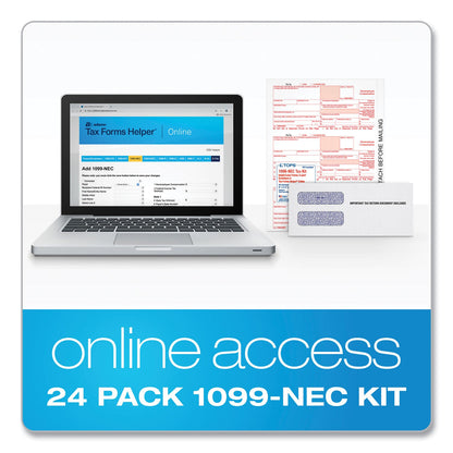 TOPS Five-Part 1099-NEC Online Tax Kit, 8.5 x 11, 3/Page, 24/Pack