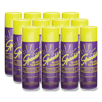 Sparkle Glass Cleaner, 20 oz Aerosol Spray, 12/Carton