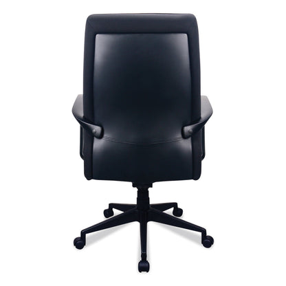 Tempur-Pedic 300 Leather High-Back Chair, Supports Up to 250 lb, 19.57" to 22.56" Seat Height, Black