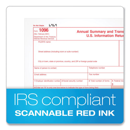 TOPS Five-Part 1099-MISC Tax Forms, 8.5 x 11, 2/Page, 50/Pack