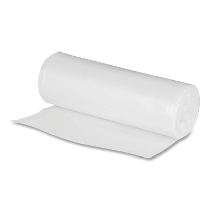 Boardwalk Low Density Repro Can Liners, For Slim Jim Containers, 23 gal, 1 mil, 28" x 45", Black, 15 Bags/Roll, 10 Rolls/Carton