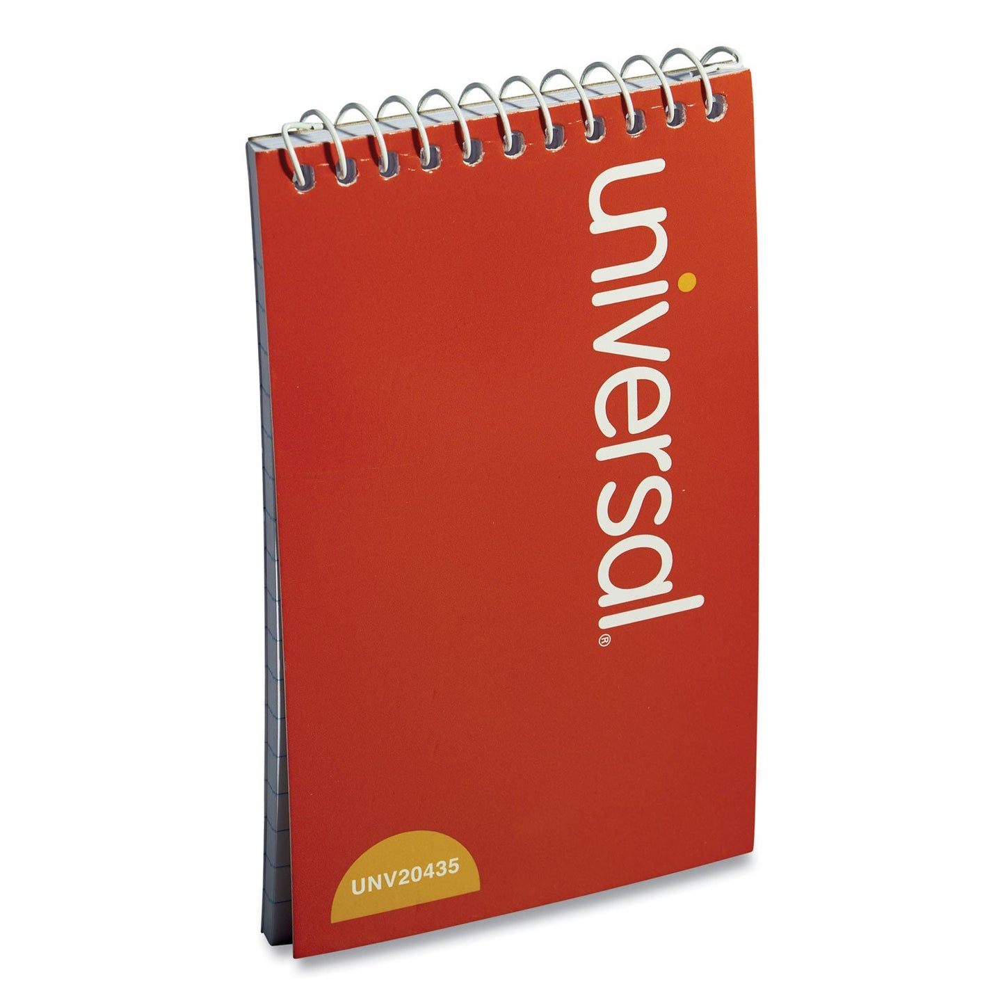 Universal Wirebound Memo Pad with Coil-Lock Wire Binding, Narrow Rule, Orange Cover, 50 White 3 x 5 Sheets, 12/Pack