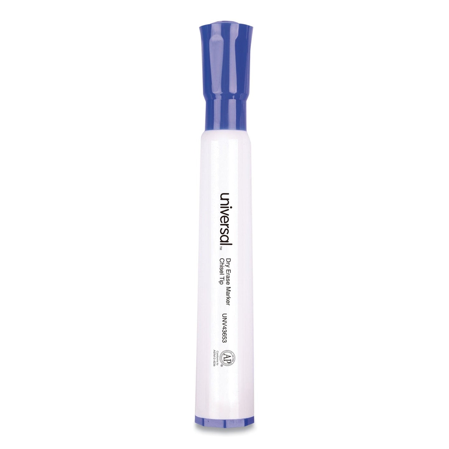 Universal Dry Erase Marker, Broad Chisel Tip, Blue, Dozen