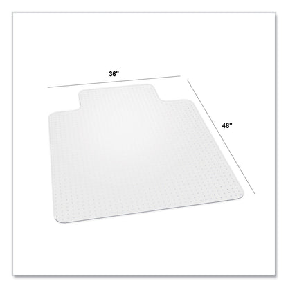 ES Robbins EverLife Chair Mats for Medium Pile Carpet With Lip, 36 x 48, Clear