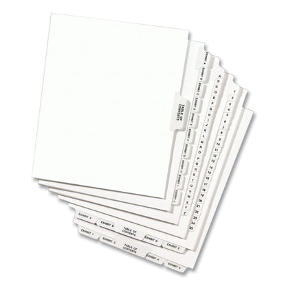 Avery Preprinted Legal Exhibit Side Tab Index Dividers, Avery Style, 25-Tab, 351 to 375, 11 x 8.5, White, 1 Set, (1344)