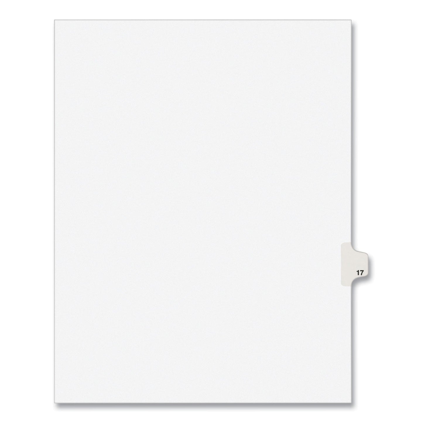 Avery Preprinted Legal Exhibit Side Tab Index Dividers, Avery Style, 10-Tab, 17, 11 x 8.5, White, 25/Pack, (1017)