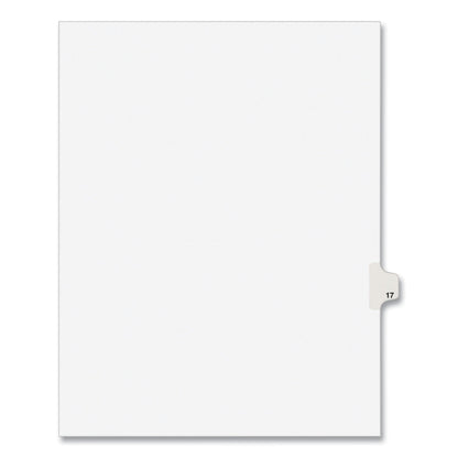 Avery Preprinted Legal Exhibit Side Tab Index Dividers, Avery Style, 10-Tab, 17, 11 x 8.5, White, 25/Pack, (1017)