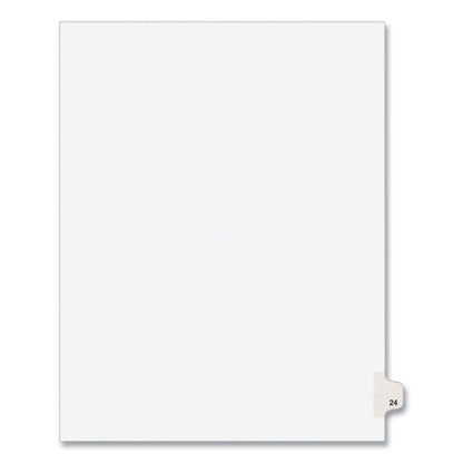 Avery Preprinted Legal Exhibit Side Tab Index Dividers, Avery Style, 10-Tab, 24, 11 x 8.5, White, 25/Pack, (1024)