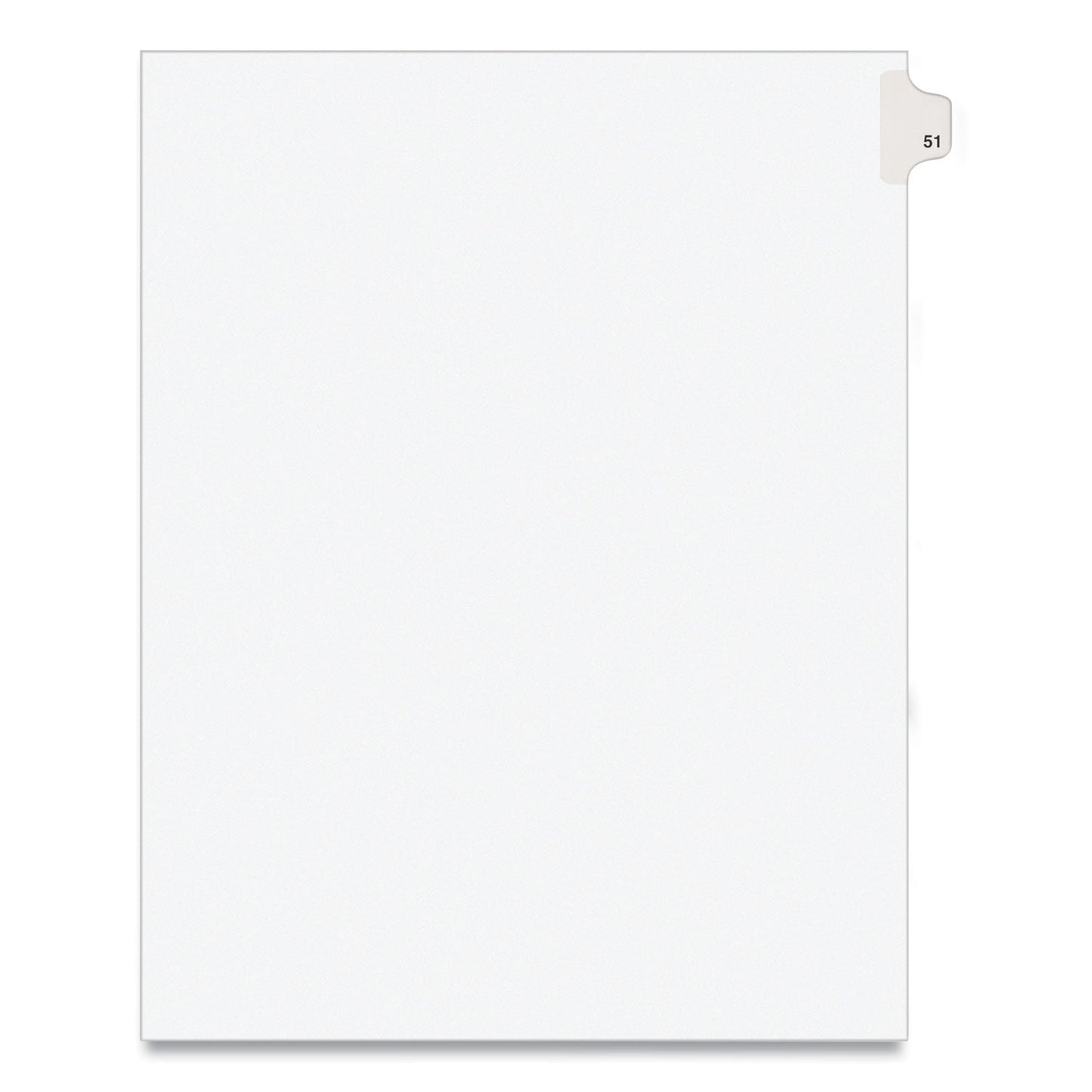 Avery Preprinted Legal Exhibit Side Tab Index Dividers, Avery Style, 10-Tab, 51, 11 x 8.5, White, 25/Pack, (1051)
