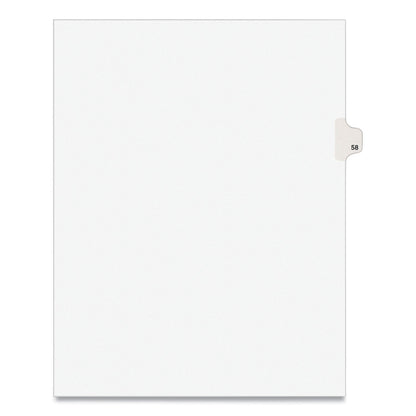 Avery Preprinted Legal Exhibit Side Tab Index Dividers, Avery Style, 10-Tab, 58, 11 x 8.5, White, 25/Pack, (1058)