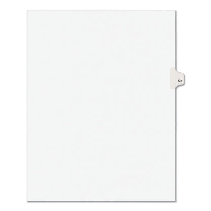 Avery Preprinted Legal Exhibit Side Tab Index Dividers, Avery Style, 10-Tab, 59, 11 x 8.5, White, 25/Pack, (1059)