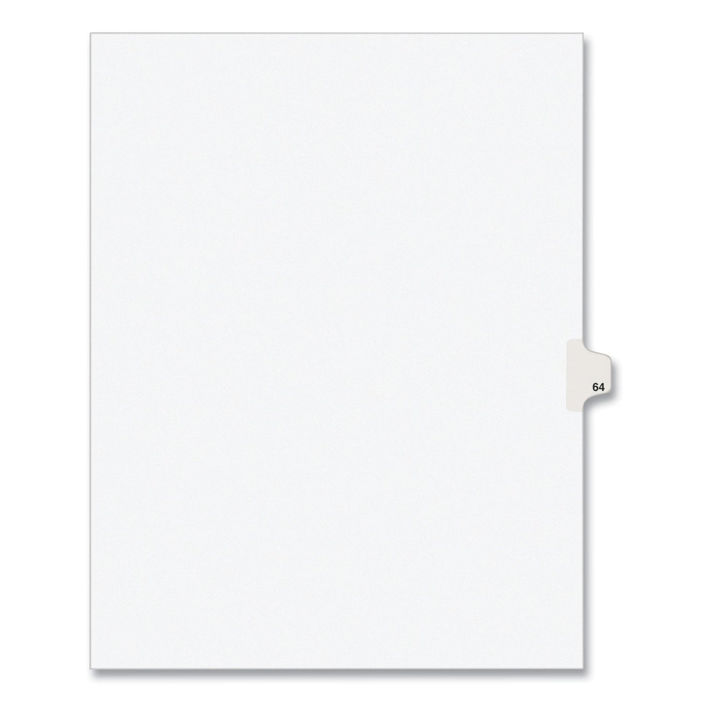 Avery Preprinted Legal Exhibit Side Tab Index Dividers, Avery Style, 10-Tab, 64, 11 x 8.5, White, 25/Pack, (1064)