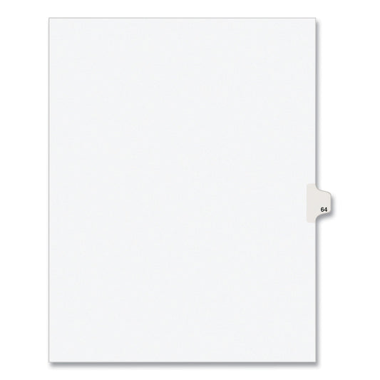 Avery Preprinted Legal Exhibit Side Tab Index Dividers, Avery Style, 10-Tab, 64, 11 x 8.5, White, 25/Pack, (1064)
