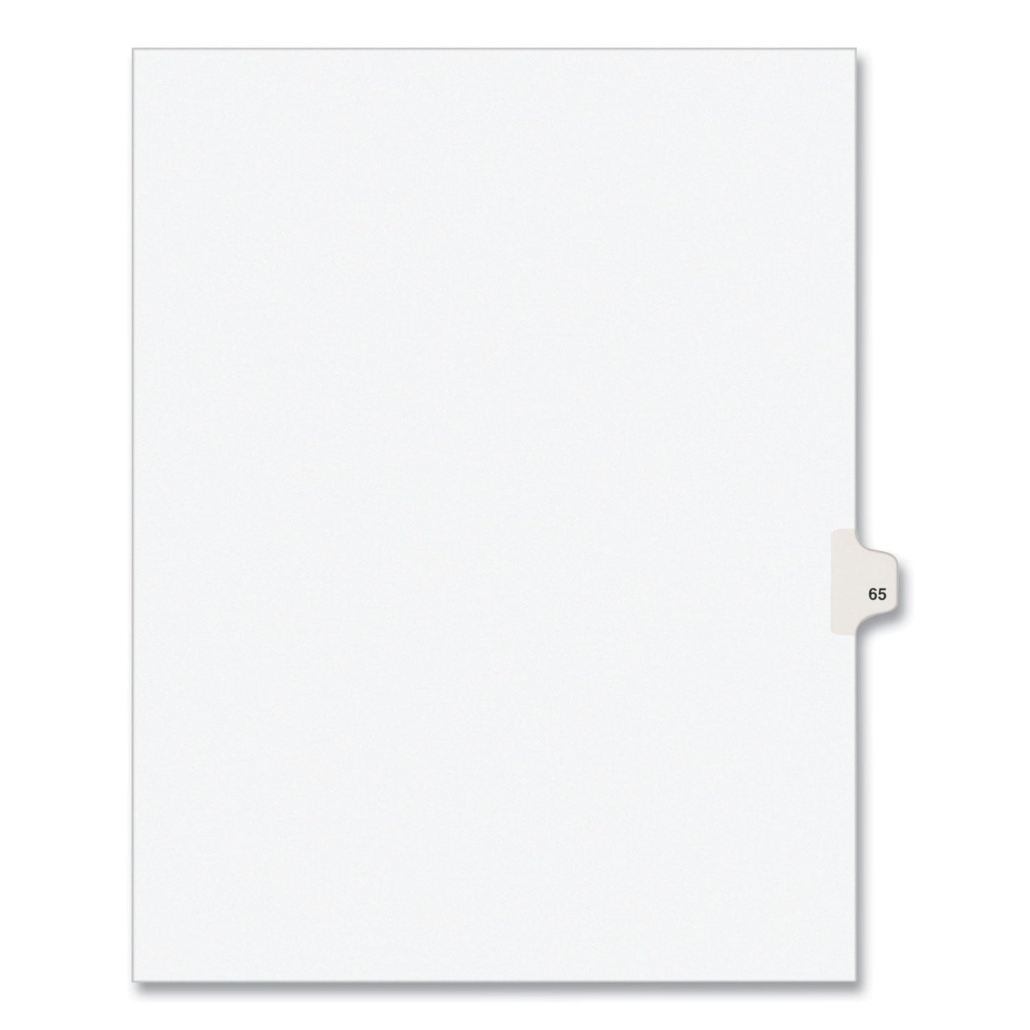 Avery Preprinted Legal Exhibit Side Tab Index Dividers, Avery Style, 10-Tab, 65, 11 x 8.5, White, 25/Pack, (1065)