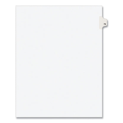 Avery Preprinted Legal Exhibit Side Tab Index Dividers, Avery Style, 10-Tab, 78, 11 x 8.5, White, 25/Pack, (1078)