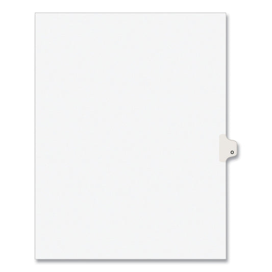 Avery Preprinted Legal Exhibit Side Tab Index Dividers, Avery Style, 26-Tab, O, 11 x 8.5, White, 25/Pack, (1415)