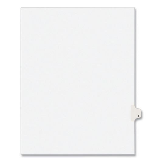 Avery Preprinted Legal Exhibit Side Tab Index Dividers, Avery Style, 26-Tab, T, 11 x 8.5, White, 25/Pack, (1420)