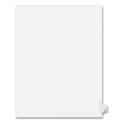 Avery Preprinted Legal Exhibit Side Tab Index Dividers, Avery Style, 26-Tab, Z, 11 x 8.5, White, 25/Pack, (1426)