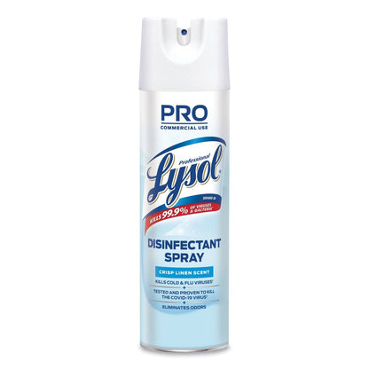 Professional LYSOL Disinfectant Spray, Crisp Linen, 19 oz Aerosol Spray, 12/Carton