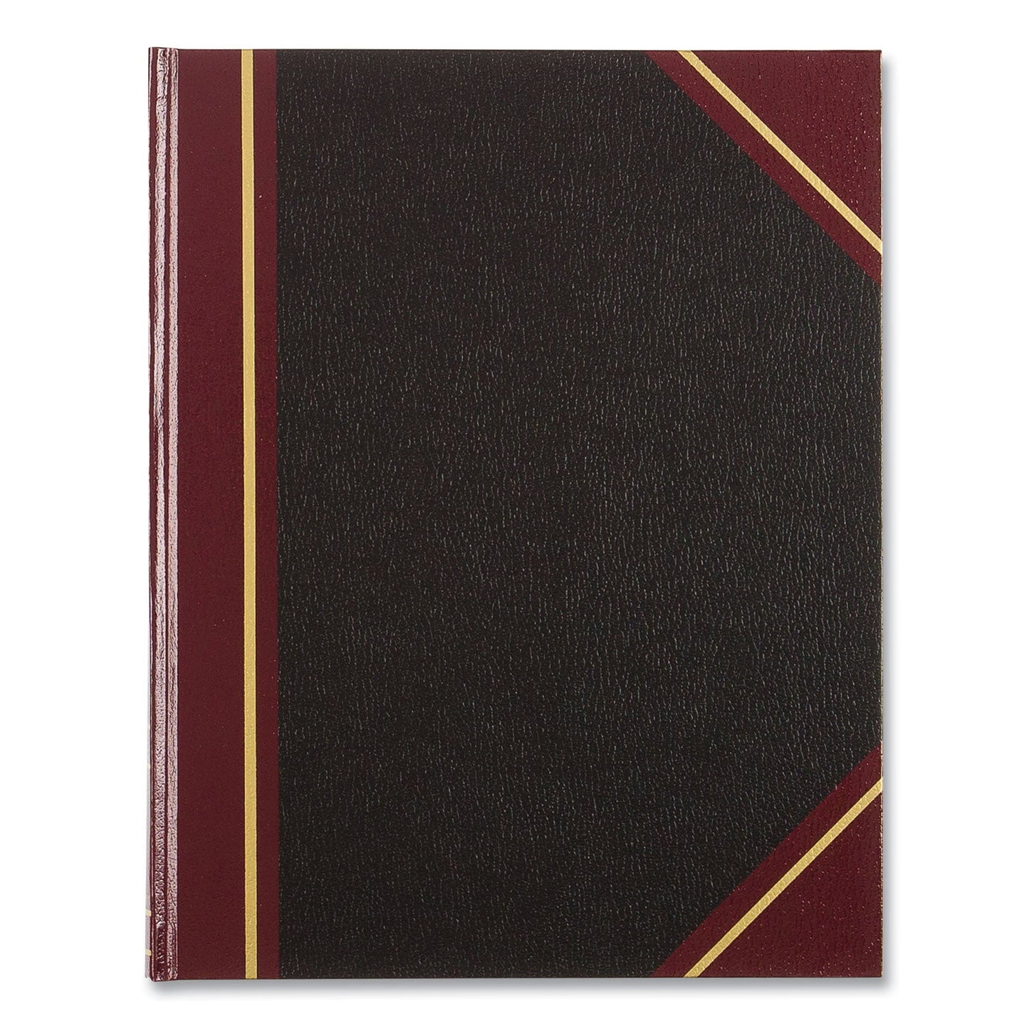 National Texthide Eye-Ease Record Book, Black/Burgundy/Gold Cover, 10.38 x 8.38 Sheets, 150 Sheets/Book