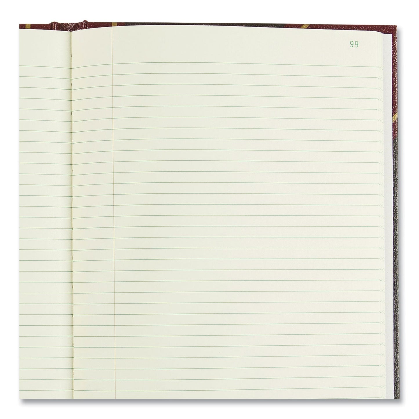 National Texthide Record Book, 1 Subject, Medium/College Rule, Black/Burgundy Cover, 14 x 8.5, 500 Sheets