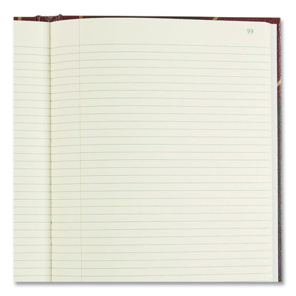 National Texthide Record Book, 1 Subject, Medium/College Rule, Black/Burgundy Cover, 14 x 8.5, 500 Sheets