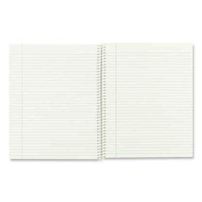 National Single-Subject Wirebound Notebooks, 1 Subject, Narrow Rule, Brown Cover, 10 x 8, 80 Eye-Ease Green Sheets