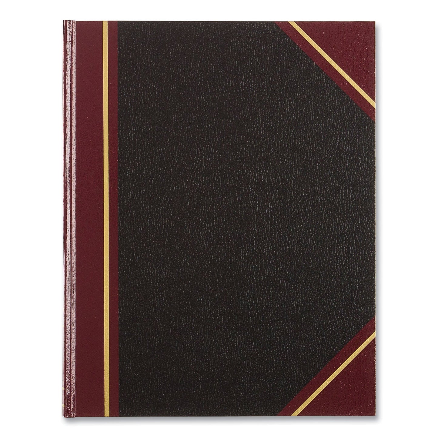 National Texthide Eye-Ease Record Book, Black/Burgundy/Gold Cover, 10.38 x 8.38 Sheets, 300 Sheets/Book