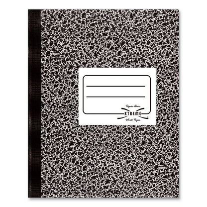 National Composition Book, Medium/College Rule, Black Marble Cover, 11 x 8.38, 80 Sheets