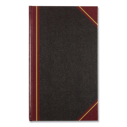 National Texthide Eye-Ease Record Book, Black/Burgundy/Gold Cover, 14.25 x 8.75 Sheets, 300 Sheets/Book