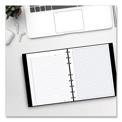 Blueline NotePro Quad Computation Notebook, Data-Lab-Record Format, Narrow Rule/Quadrille Rule, Black Cover, 9.25 x 7.25, 96 Sheets