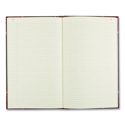 National Texthide Eye-Ease Record Book, Black/Burgundy/Gold Cover, 14.25 x 8.75 Sheets, 300 Sheets/Book