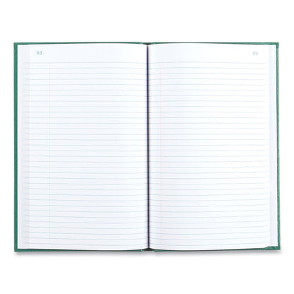 National Emerald Series Account Book, Green Cover, 9.63 x 6.25 Sheets, 200 Sheets/Book