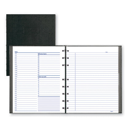 Blueline NotePro Undated Daily Planner, 9.25 x 7.25, Black Cover, Undated