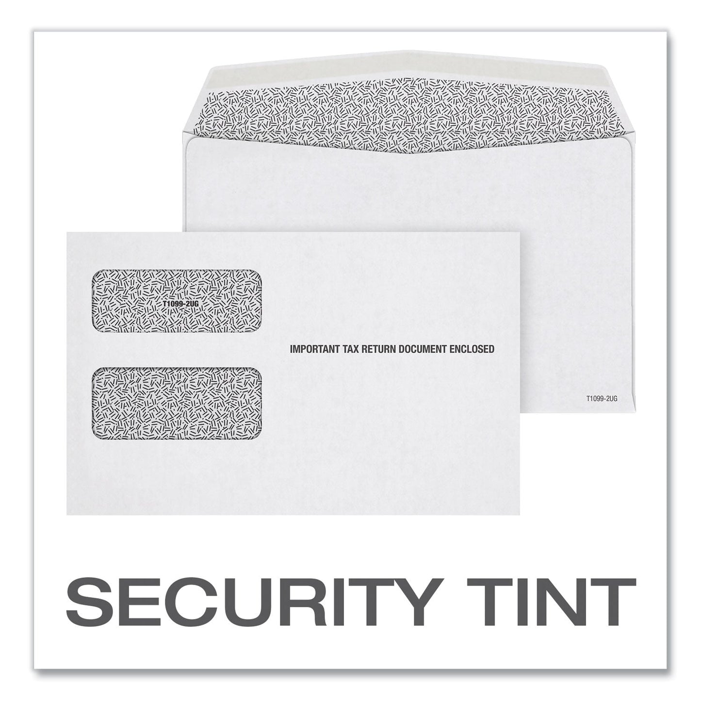 TOPS 1099 Double Window Envelope, Commercial Flap, Gummed Closure, 5.63 x 9, White, 24/Pack