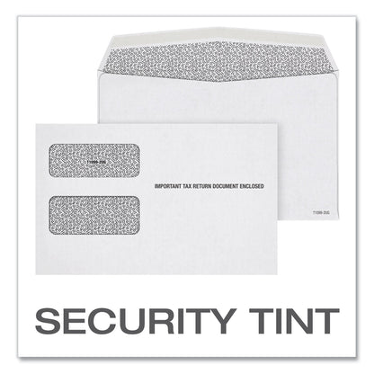 TOPS 1099 Double Window Envelope, Commercial Flap, Gummed Closure, 5.63 x 9, White, 24/Pack
