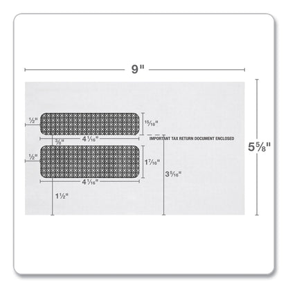 TOPS W-2 Laser Double Window Envelope, Commercial Flap, Gummed Closure, 5.63 x 9, White, 50/Pack