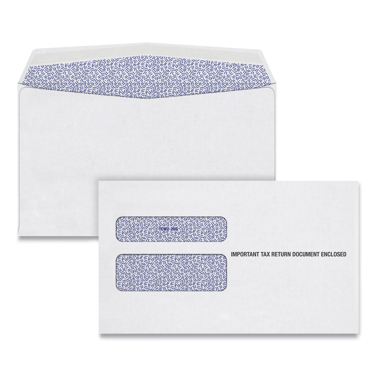 TOPS W-2 Laser Double Window Envelope, Commercial Flap, Gummed Closure, 5.63 x 9, White, 24/Pack