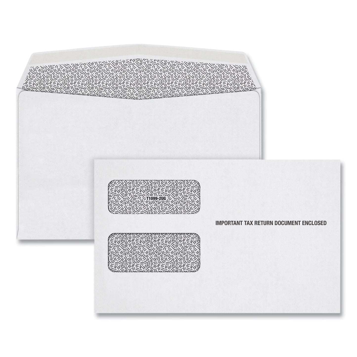 TOPS 1099 Double Window Envelope, Commercial Flap, Gummed Closure, 5.63 x 9, White, 24/Pack