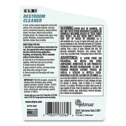 CLR PRO Restroom Cleaner, 32 oz Pump Spray, 6/Carton