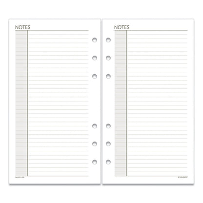 AT-A-GLANCE Lined Notes Pages for Planners/Organizers, 6.75 x 3.75, White Sheets, Undated