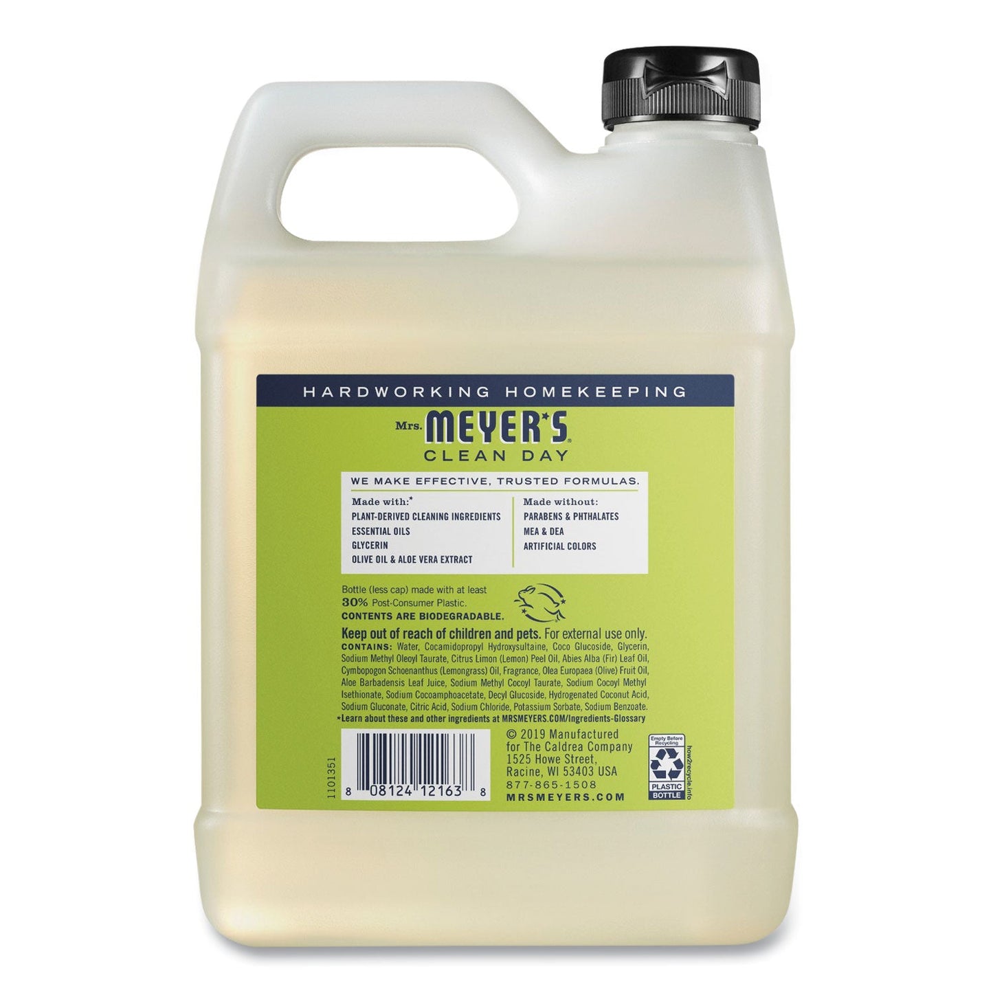 Mrs. Meyer's Clean Day Liquid Hand Soap, Lemon, 33 oz, 6/Carton